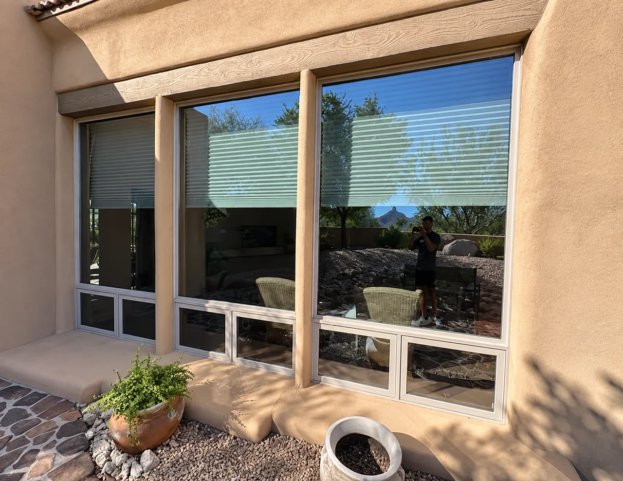Patio-facing windows